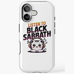 Listen To Black Sabbath for Cat lovers and Black Sabbath iPhone case