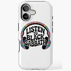 Listen to Black Sabbath iPhone tough case