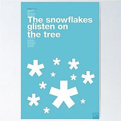 The snowflakes glisten on the tree Snowblind Black Sabbath Poster