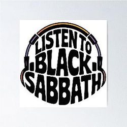 Listen to Black Sabbath Poster