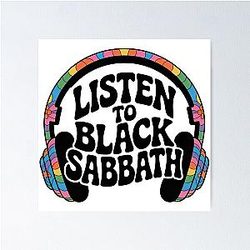 Listen to Black Sabbath Poster