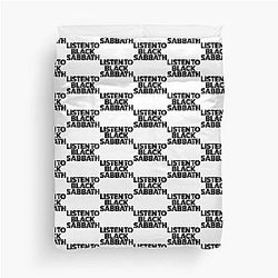 Listen to Black Sabbath Duvet Cover