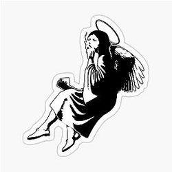 Black Sabbath - Heaven and Hell Smoking Angel.figure sticker