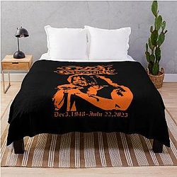 Metal Rip Vintage Legend Singer Black Sabbath Ozzy Throw Blanket