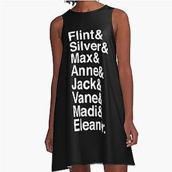 Black Sails Names A-Line Dress