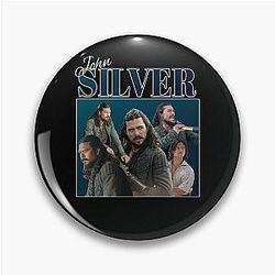 Black John Silver 90s shirt Pin