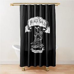 Black Sails Shipping Since 1715 Graphic Shower Curtain