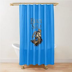 Black Sails Golden Skull Logo Essential T Shirt Shower Curtain
