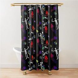Black Warship Shower Curtain