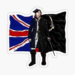 Lieutenant McGraw and Captain Flint - Black Sails Sticker