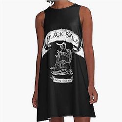 Black Sails A-Line Dress