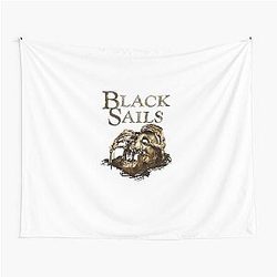Black Sails Golden Skull Tapestry