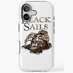 Black Sails Golden Logo iPhone Tough Case