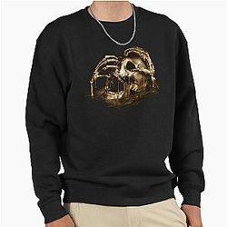 Black Golden Skull Pullover Hoodie