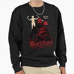 Black Blackbeard Pullover Sweatshirt