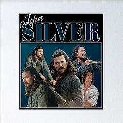 Black John Silver 90s shirt Poster