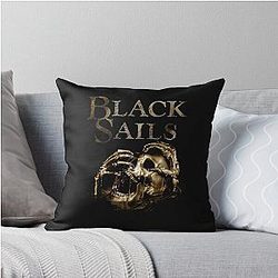 Black Sails Logo Throw Pillow