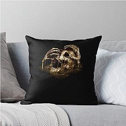 Black Sails Golden Skull Throw Pillow