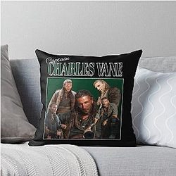 Black Charles Vane 90s Throw Pillow Shirt