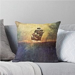 Ship to Shore Black Sails Throw Pillow