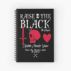 Black Sails Charles Vane Raise the Black Spiral Notebook
