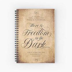 Black Sails - Freedom in the Dark brown Spiral Notebook