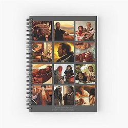 Compilation of my favourite 2019 Black Sails fan art Spiral Notebook