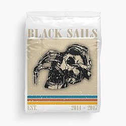Retro Black Duvet Cover