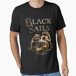 Black Sails Golden Skull Logo T-Shirt