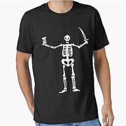 Black Pirate Flag White Essential T-Shirt