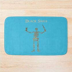 Black Essential T-Shirt Bath Mat