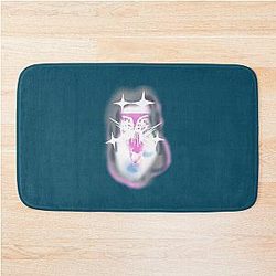 Bladee Drain Gang IDOL pink white logo Bath Mat