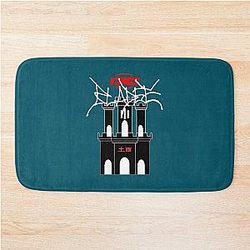 Bladee Drain Gang Red Light Castle Logo Bath Mat