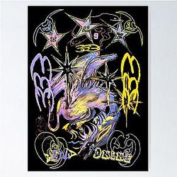 Bladee 333 Extasia Back Poster