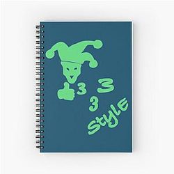 Bladee Drain Gang 333 Style Hero of My Story Logo Spiral Notebook