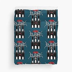 Bladee Drain Gang Red Light Castle Duvet Cover