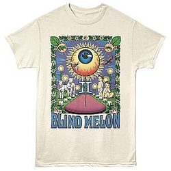 Blind Melon Sunflower Adult Natural Short Sleeve Rock Band Vintage Style T Shirt