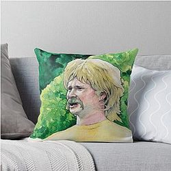 The Tom Delonge Blink 182 Meme painted in watercolour by davidtheartist Throw Pillow