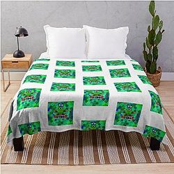Monkey Bloon's T.D 6 Throw Blanket