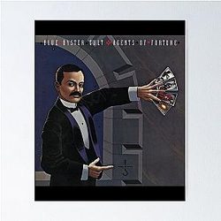 Men Blue Oyster Cult Agents of Fortune Raglan Poster