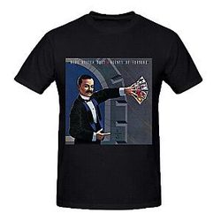 Blue Oyster Cult Agents Of Fortune Graphic T Shirts Crew Neck Black for Men