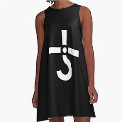 Logo Band Rock Cult Blue Oyster A-Line Dress