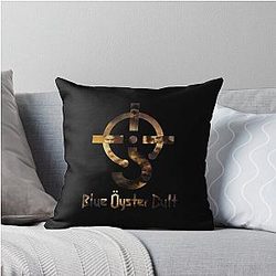 Blue Oyster Cult Black acknowlegment Throw Pillow