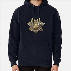 California Highway Patrol CHP Police Officer Badge over Blue Velvet Hoodie