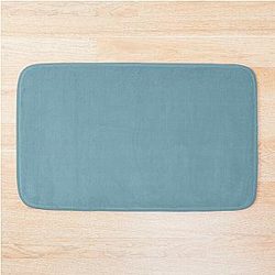 Christmas Icy Blue Velvet Bath Mat