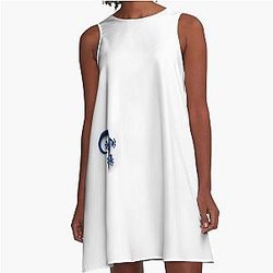 Blue Velvet A-Line Dress