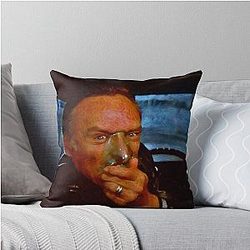 Frank and the Blue Velvet Throw Pillow