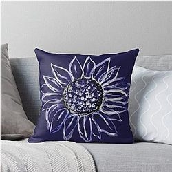 Sunflower Velvet Throw Pillow