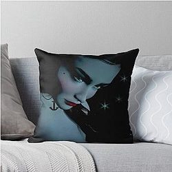 Blue Velvet Throw Pillow