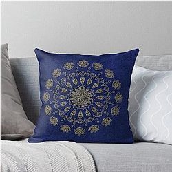Blue Velvet Throw Pillow
